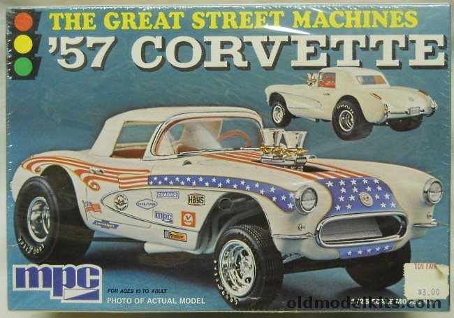 MPC 1/25 1957 Chevrolet Corvette - The Great Street Machines, 1-3701 plastic model kit